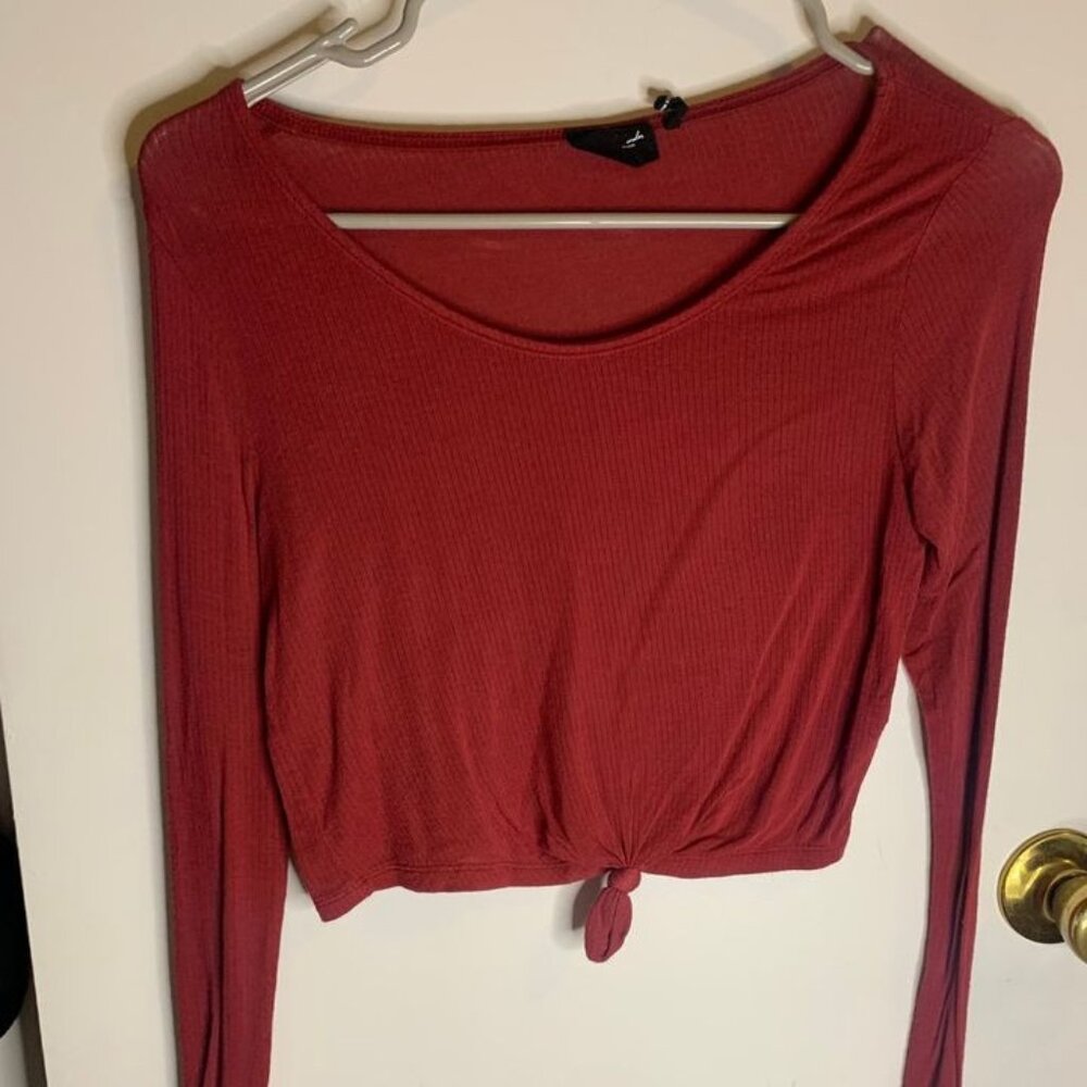 NWOT - Cotton Long Sleeve Crop Top